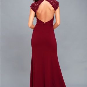 Lulus Crazy About You Burgendy  Bridesmaids dress